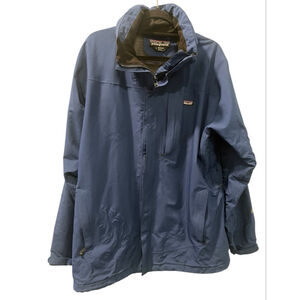 Patagonia Storm Light Jacket Men's Size Large Packable Hood Hiking Outdoors Blue